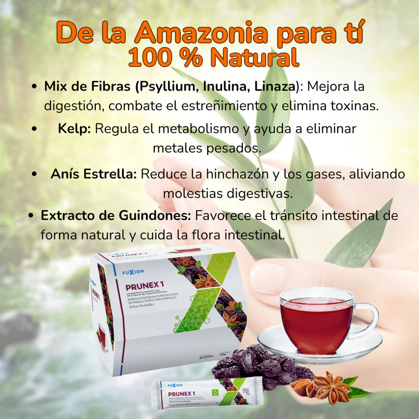 PRUNEX 1 DE FUXION- Limpia y desintoxica el sistema digestivo