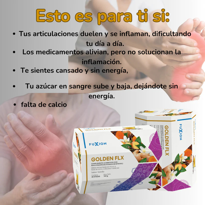GLODEN FLX DE FUXION Desinflamatorio y flexibilidad para articulaciones