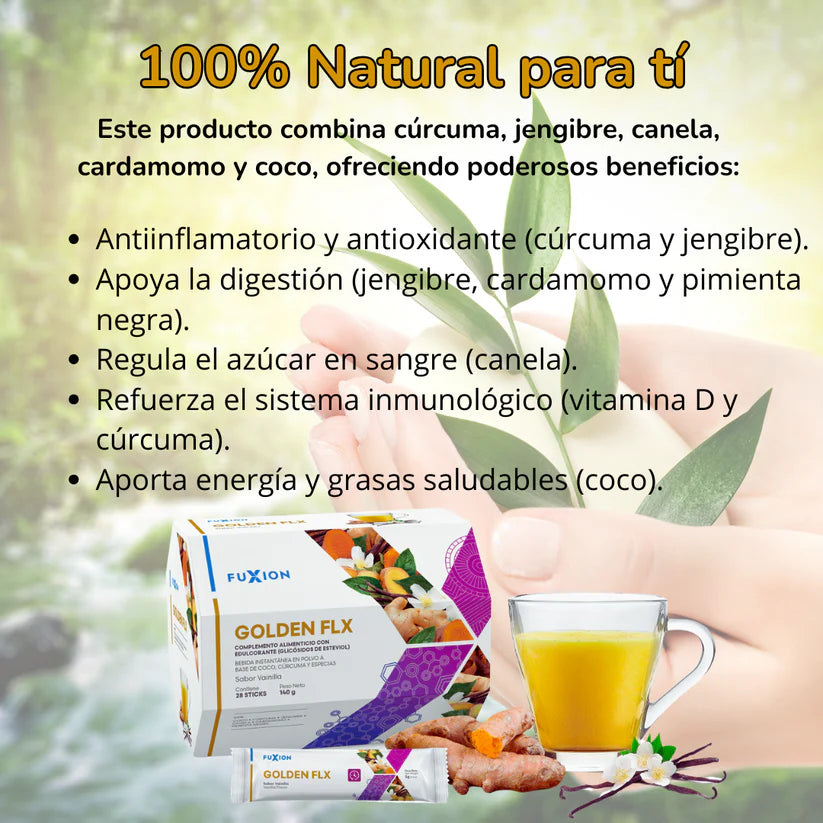 GLODEN FLX DE FUXION Desinflamatorio y flexibilidad para articulaciones